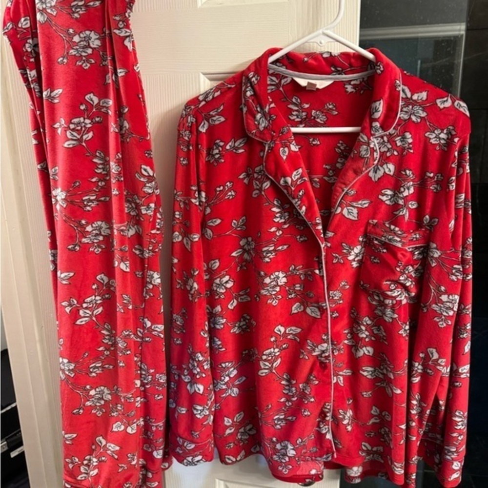 Valentine Day PJ set velvet size large